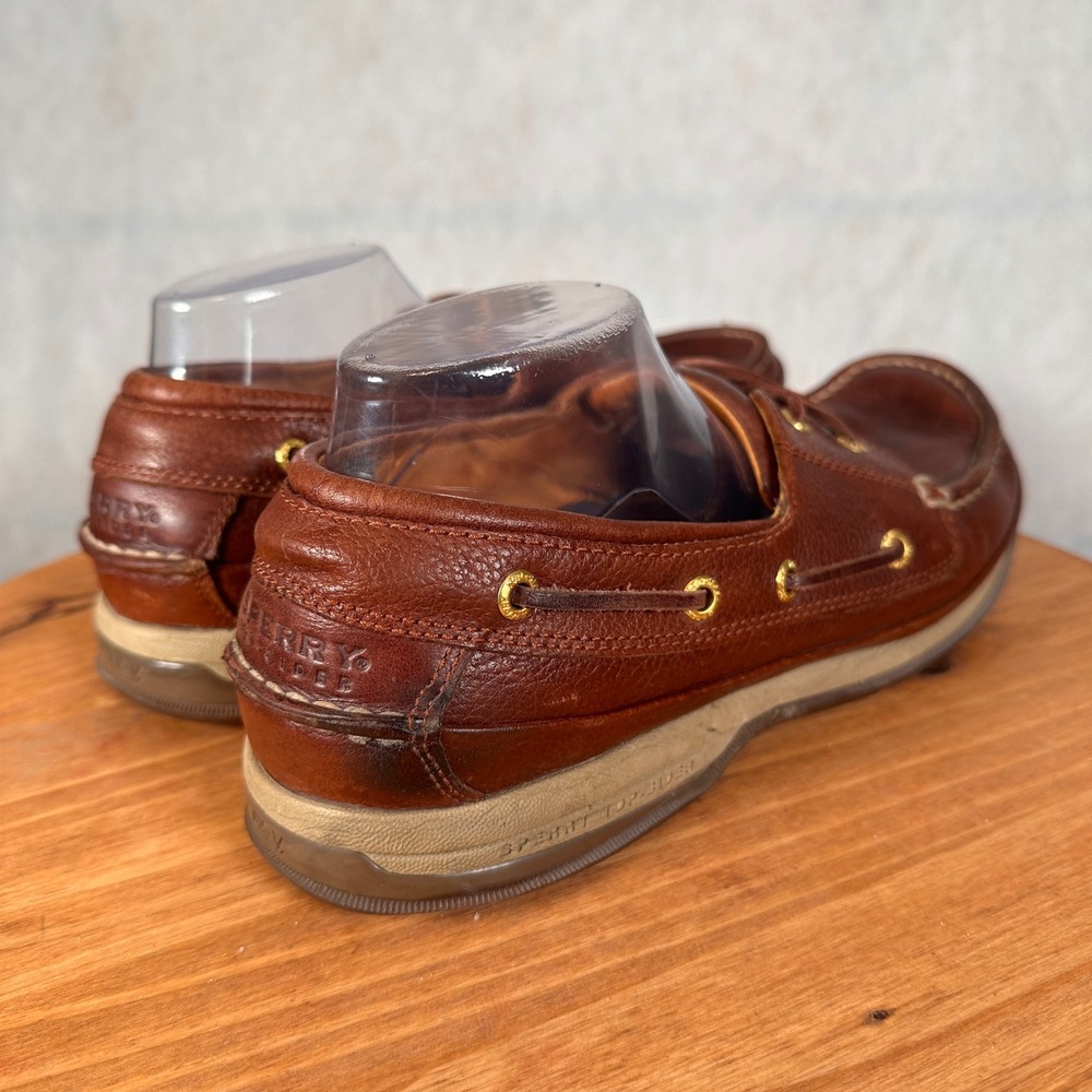 Sperry Top-Sider Billfish Boat Shoes Mens 11M Tan Leather Fair Condition 0579060 - Picture 6 of 16